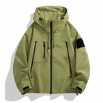 Oversized Utility Hooded Jacket // Green (2XL)
