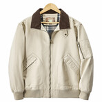 Zip-Up Jacket // Beige (L)