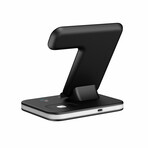 4-in-1 Wireless Charging Stand with Night Light (Black)