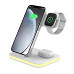 4-in-1 Wireless Charging Stand with Night Light (Black)