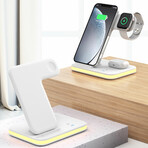 4-in-1 Wireless Charging Stand with Night Light (Black)