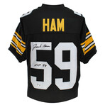 Jack Ham Autographed Pittsburgh Steelers Black Jersey "HOF" Inscribed