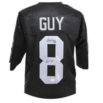 Ray Guy Autographed Oakland Raiders Black Jersey "HOF" Inscribed