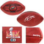 Saquon Barkley Signed Eagles Super Bowl LIX Champions Etched Duke Football #D/500