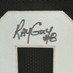 Ray Guy Autographed Oakland Raiders Black Jersey "HOF" Inscribed