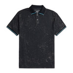 Washed Jersey Short Sleeve Polo // Navy (XL)