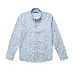Roses Long Sleeve Shirt // Aqua (XS)