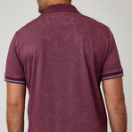 Washed Jersey Short Sleeve Polo // Purple (3XL)