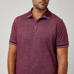 Washed Jersey Short Sleeve Polo // Purple (3XL)