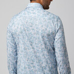 Roses Long Sleeve Shirt // Aqua (XS)