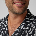 Sailboats Short Sleeve Shirt // Black (S)