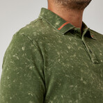 Washed Jersey Short Sleeve Polo // Olive (XL)