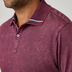 Washed Jersey Short Sleeve Polo // Purple (3XL)