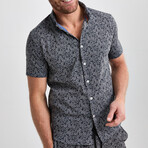 Dice Short Sleeve Print Shirt // Black (M)