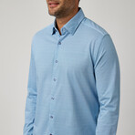 Hourglass Geo Print Drytouch Shirt // Blue (XL)