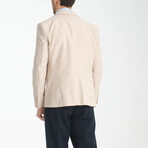 Slim Fit Notch Collar One Button Patterned Blazer // Light Peach (Euro: 58)