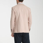 Slim Fit Notch Collar One Button Patterned Blazer // Light Pink (Euro: 52)