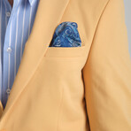 Slim Fit Notch Collar Double Button Plain Blazer // Yellow (Euro: 56)