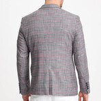 Slim Fit Notch Collar One Button Plaid Blazer // Gray (Euro: 52)
