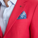 Slim Fit Notch Collar Double Button Plain Blazer // Fuschia (Euro: 50)