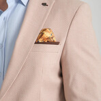 Slim Fit Notch Collar One Button Patterned Blazer // Light Pink (Euro: 52)