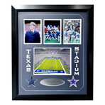 Dallas Cowboys Texas Stadium Authentic Game Used Turf Framed Collage