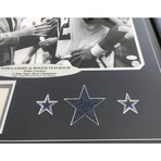 Roger Staubach / Tom Landry Signed Framed 16x20 Cut JSA PSA COA W/ 16x Cowboys
