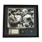 Roger Staubach / Tom Landry Signed Framed 16x20 Cut JSA PSA COA W/ 16x Cowboys