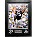 Howie Long Autographed Oakland Los Angeles Raiders 16x20 Framed Photo