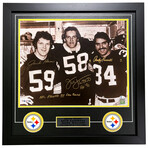 Jack Ham Andy Russell Lambert Autographed Steelers 16x20 Framed Photo