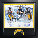 Air Coryell Fouts Joiner Winslow Signed San Diego LA Chargers Framed 16x20 Photo Dan Charlie