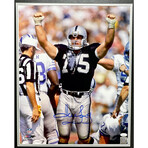 Howie Long Autographed Oakland Los Angeles Raiders 16x20 Framed Photo
