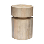 Round Wood Accent Table