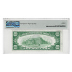 1928 B $ 10 Federal Reserve Note LIGHT GREEN SEAL PMG 66 EPQ TOP OF THE POP # 813