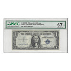 1935 E STAR $ 1 Siver Certificate HIGH GRADE PMG 67 EPQ *06521746