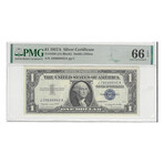 1957 A $ 1 Silver Certificate PMG 66 EPQ LUCKY SERIAL NUMBER 888