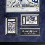 Shohei Ohtani // LA Dodgers // 50/50 Framed Cards - 50thHR & 50thSB // SGC 9.5