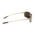 Men's Rimless Crystal Sand Polarized Sunglasses // Gold + Clear