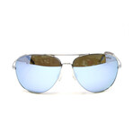 Men's Windspeed XL Aviator Metal Sunglasses // Guntmetal + Blue Water