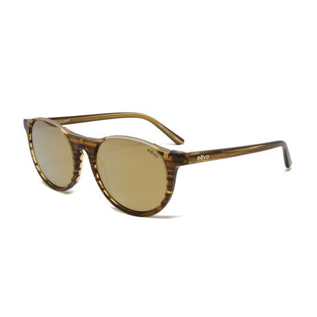 Women's Kendall  Horn Polarized Sunglasses Lens // Amber + Gold Mirror