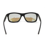 Unisex Genesis Black Sport Wrap Interchangeable Polarized Sunglasses // Black