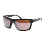 Unisex Genesis Black Sport Wrap Interchangeable Polarized Sunglasses // Black