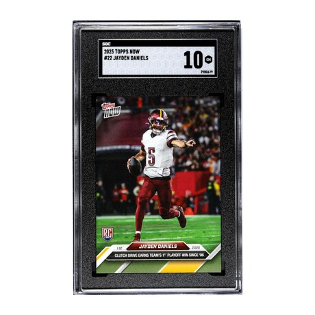 Jayden Daniels // 2025 Topps Now // Rookie Card // SGC 10 Gem Mint