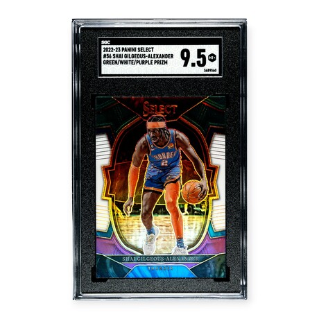 Shai Gilgeous-Alexander // 2022-23 Panini Select Green/White/Purple Prizm // SGC 9.5 Mint+