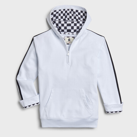 Cunningham Zip-Up Hooded Jacket // White (S)