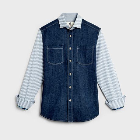 Joe Button-Up Shirt // Indigo (S)