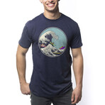 Dogs Ridin The Wave T-Shirt // Navy (L)