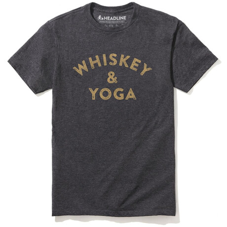 Whiskey & Yoga T-Shirt // Charcoal (S)