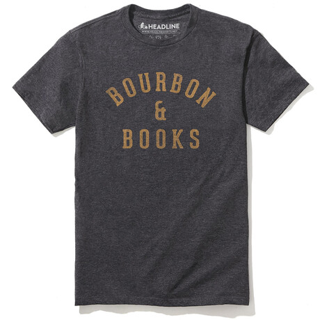 Bourbon & Books T-Shirt // Charcoal (S)