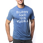 Daddy And His Vodka T-Shirt // Triblend Royal (L)